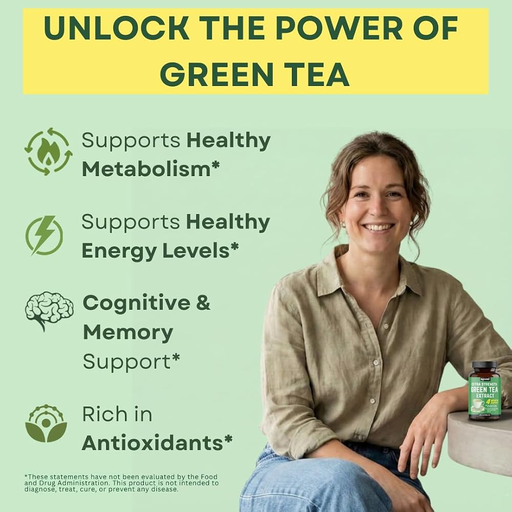 Agami Green Tea Capsules Energy & Metabolism Support - 120 Capsules - image 2