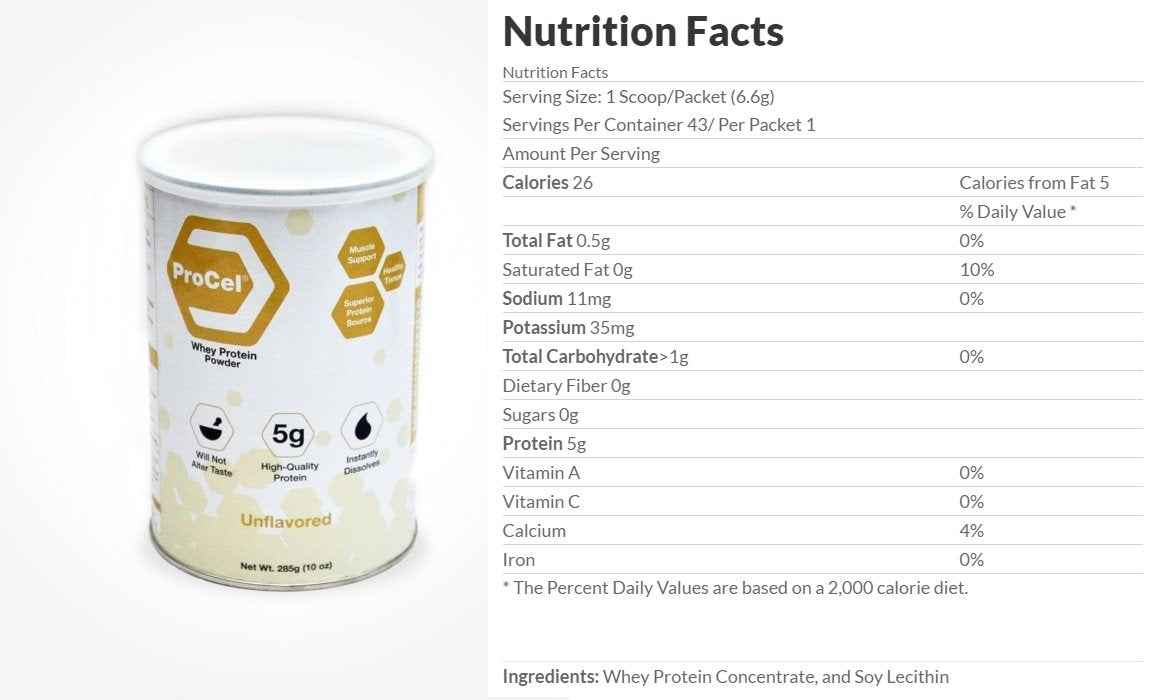 Choice One Procel Protein Supplement Unflavored Powder - 10 oz - image 2