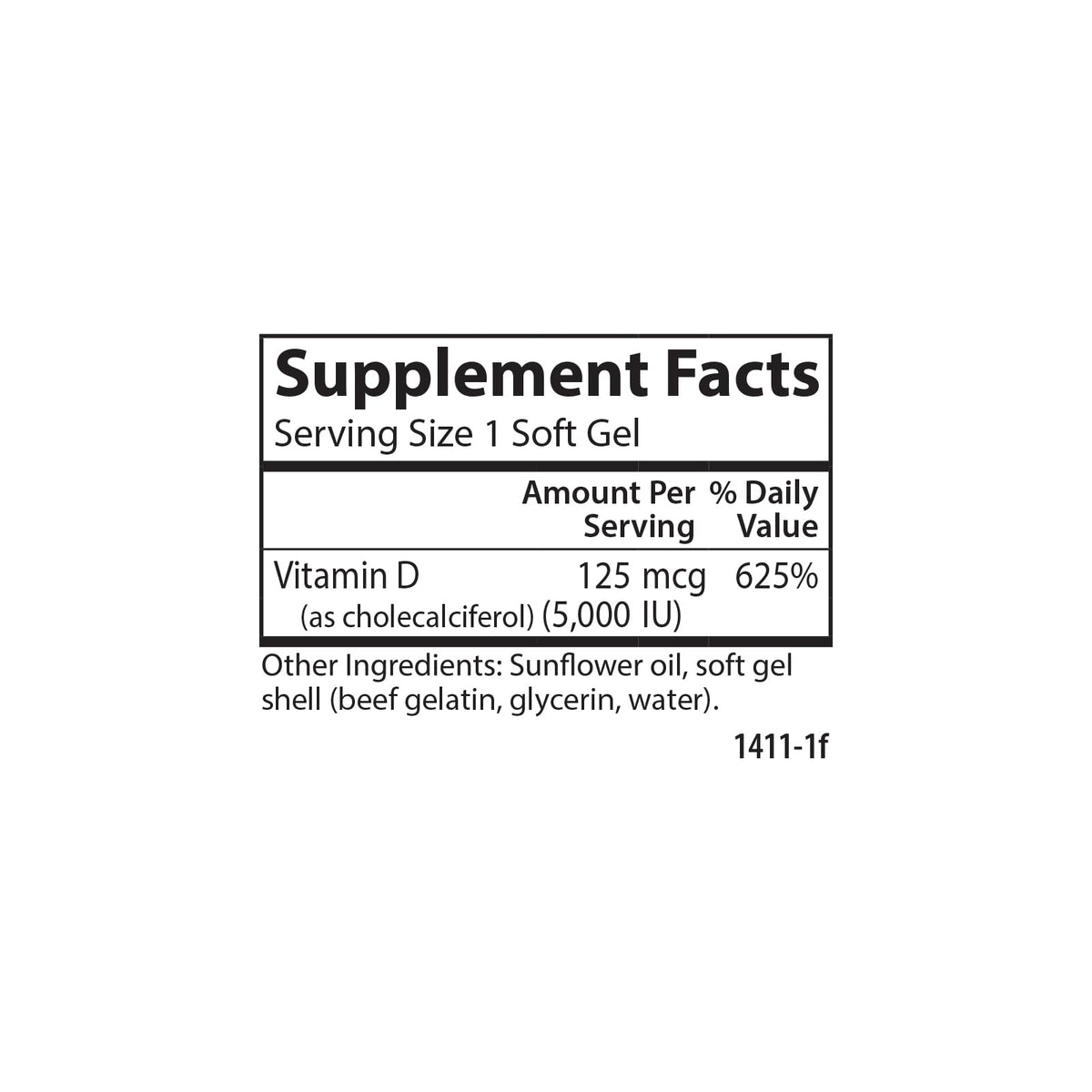 Carlson - Vitamin D3 5000 IU (125 mcg)