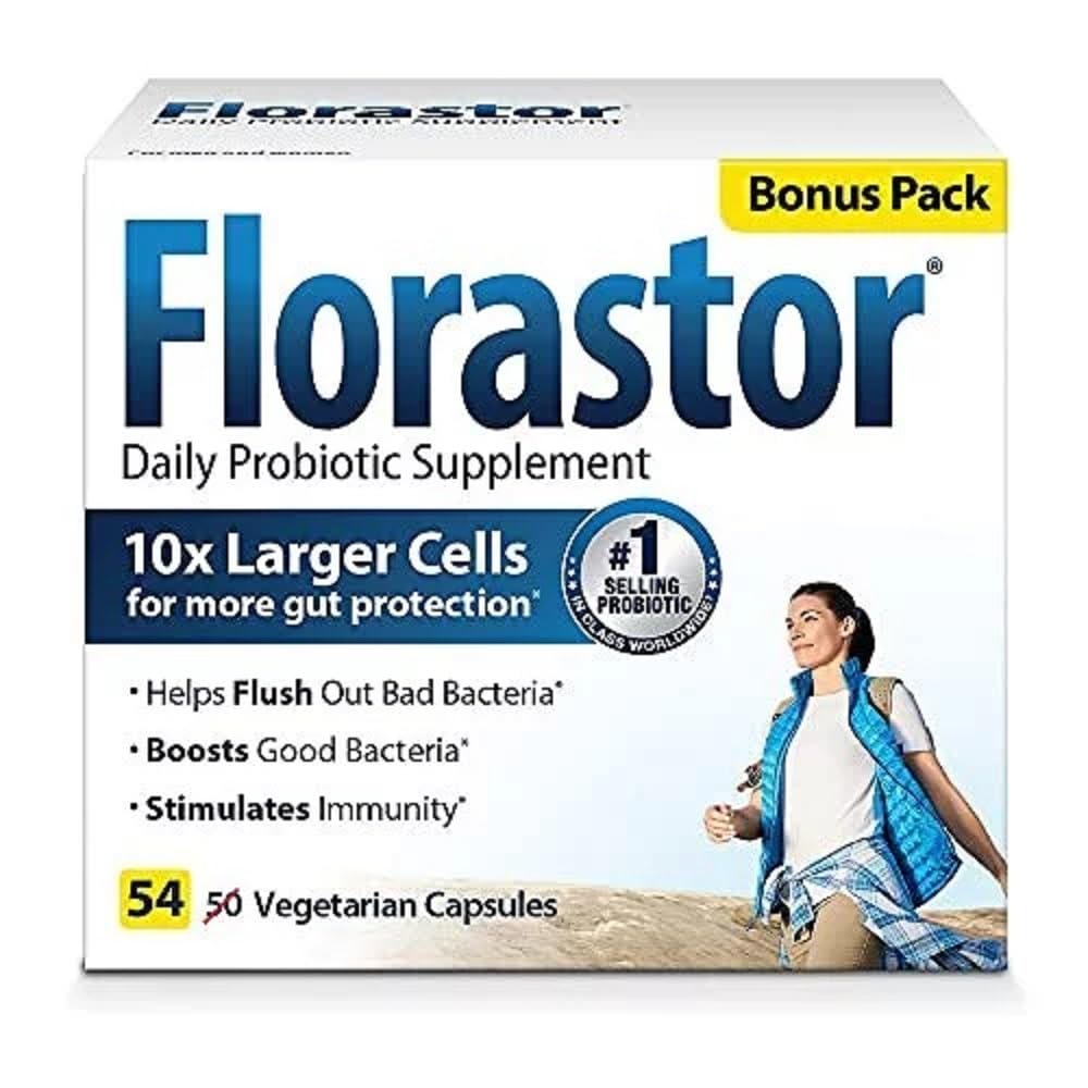 Florastor Daily Probiotic Supplement Saccharomyces Boulardii - 54 Capsules - image 2