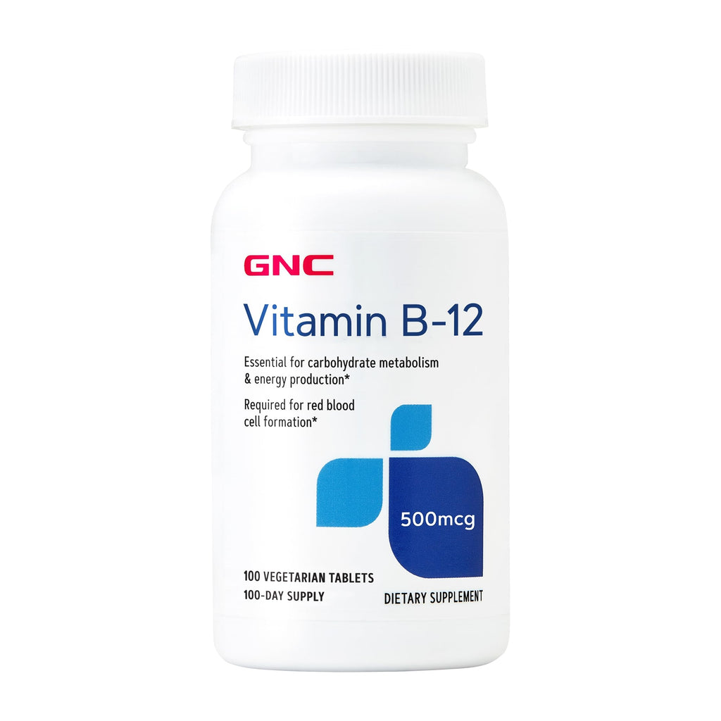 GNC Vitamin B-12 500mcg for Energy Production - 100 Tablets