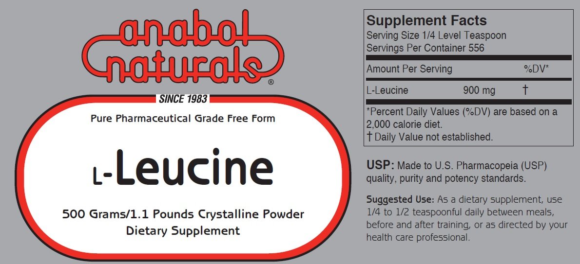 Anabol Naturals L-Leucine Pure Crystalline Powder - 1000g - image 2