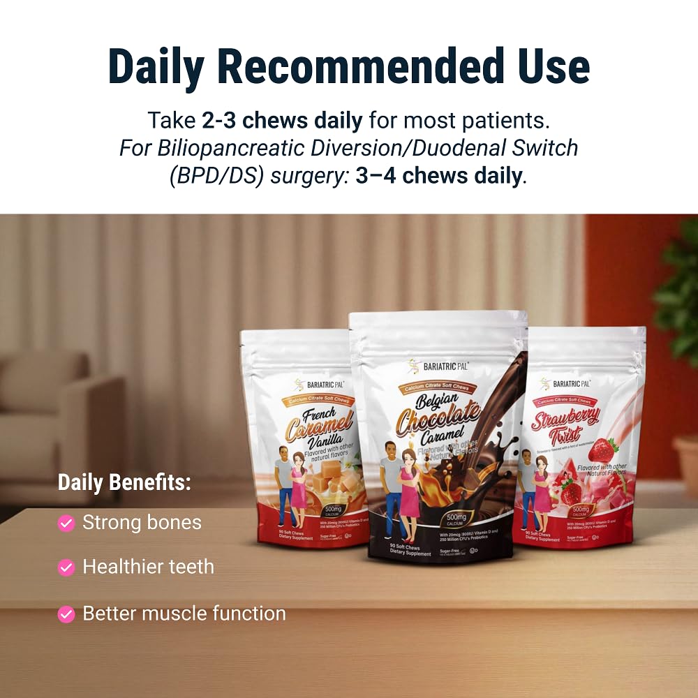 BariatricPal Sugar-Free Calcium Citrate Soft Chews 500mg