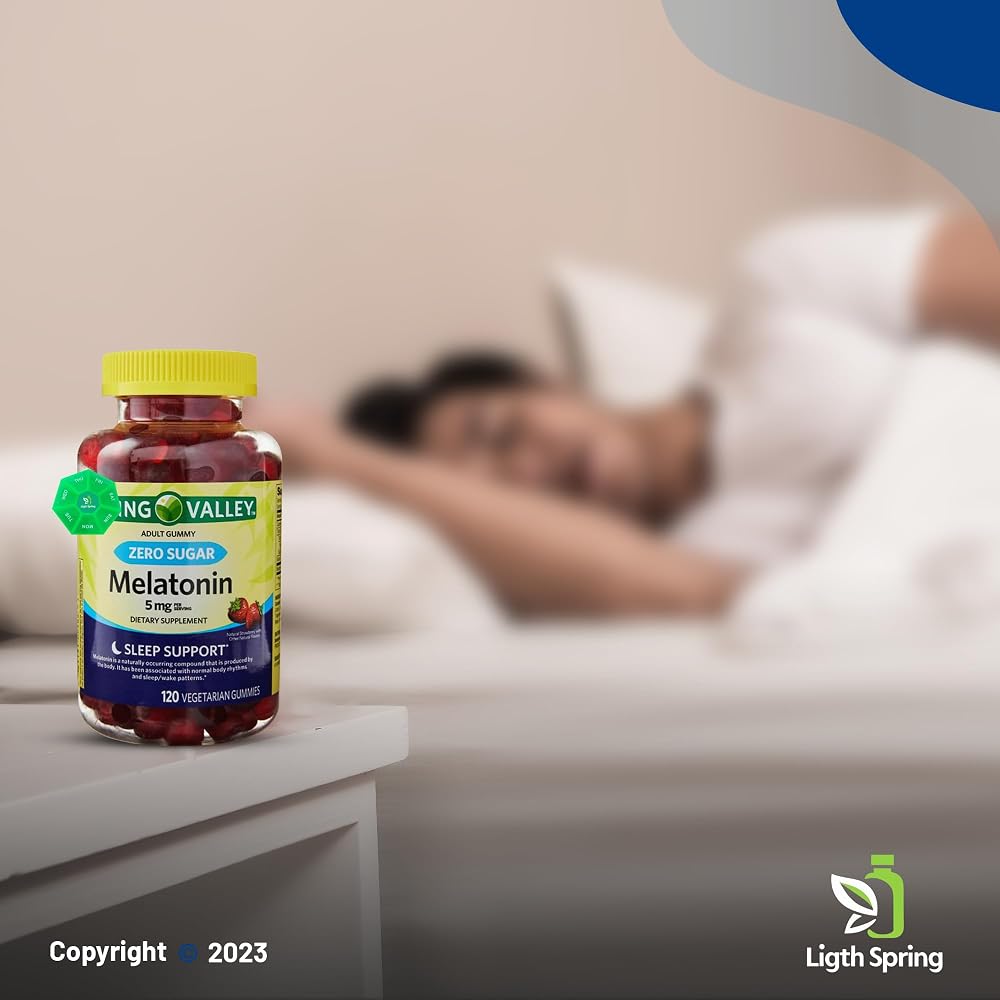 LightSpring Melatonin 5 mg Sleep Support Gummies - 120 Count - image 5