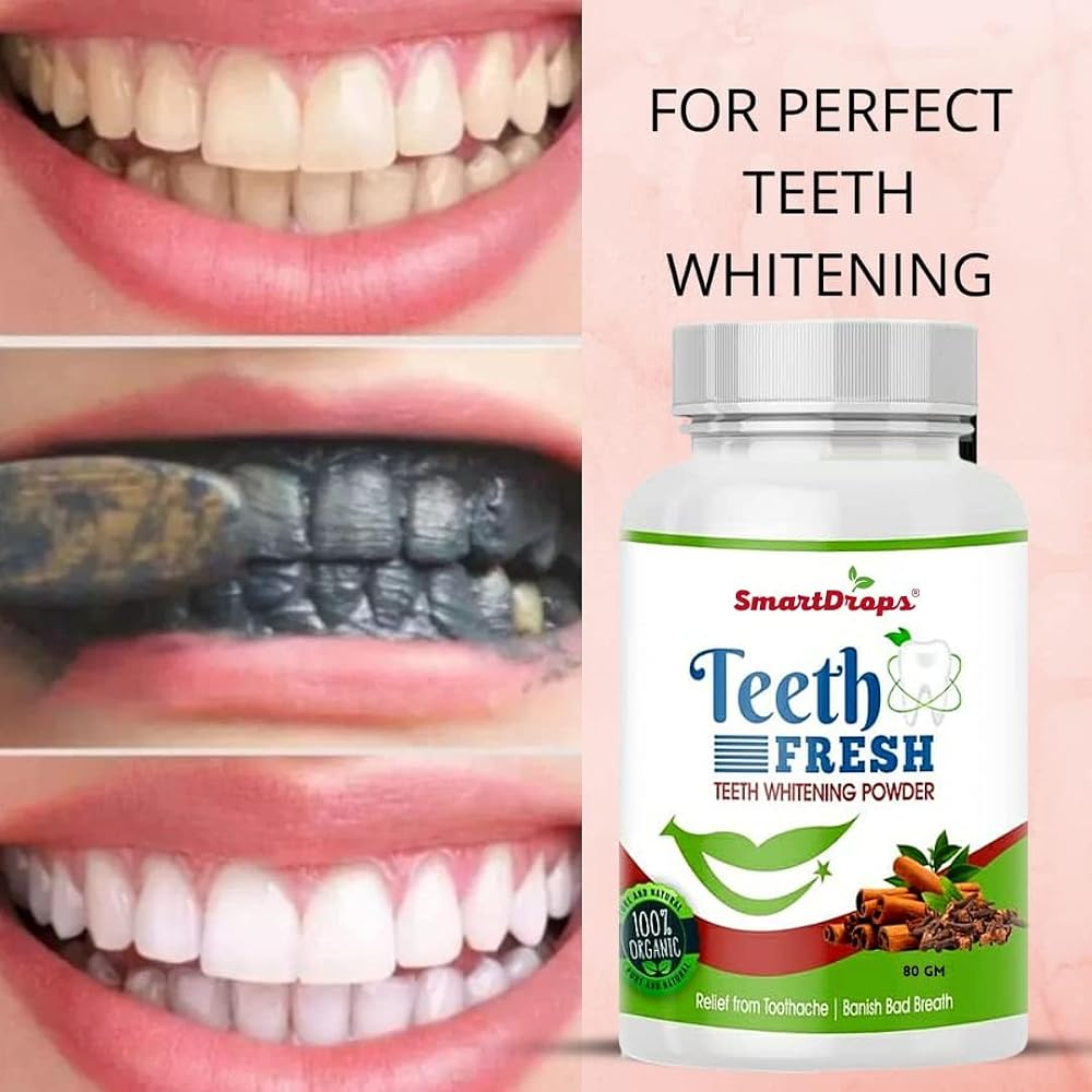 Smartdrops Teeth Whitening Activated Charcoal Powder - 80 gm - image 4