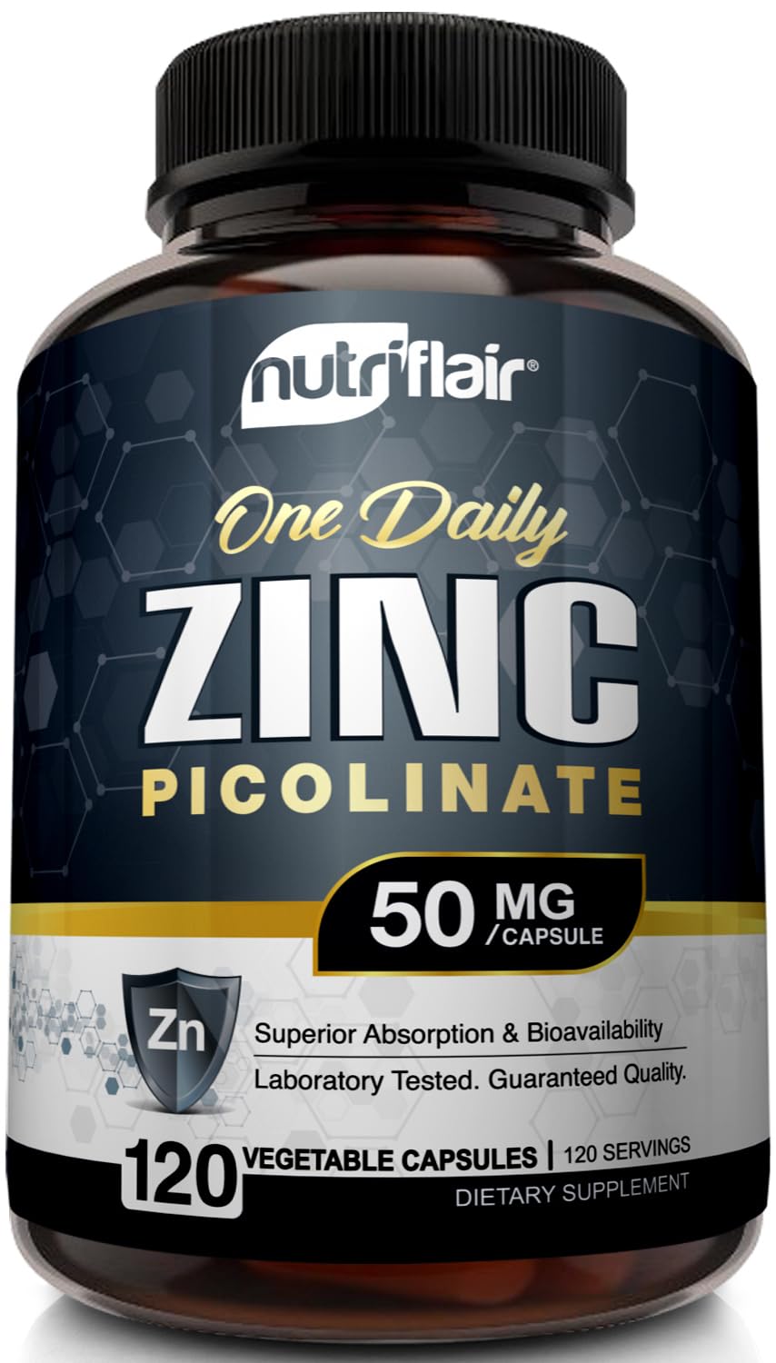 NutriFlair Zinc Picolinate 50mg - 120 Capsules