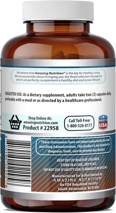Amazing Nutrition Calcium Pyruvate 1500 mg - 240 Capsules - image 5