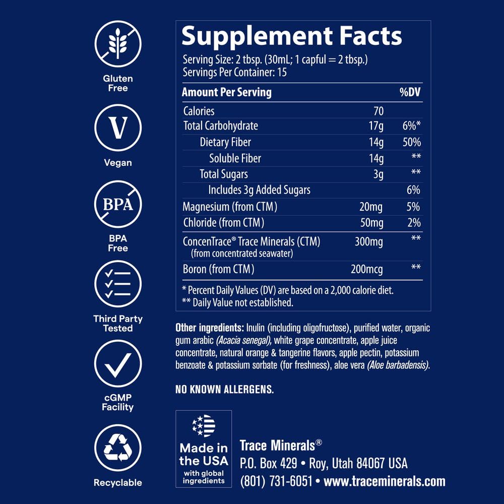 Trace Minerals Fiber Supplement Prebiotic Drink - 15 fl oz - image 3