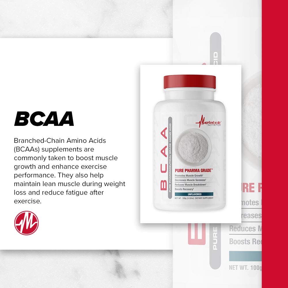 Metabolic Nutrition BCAA Powder for Muscle Growth - 100g - image 3