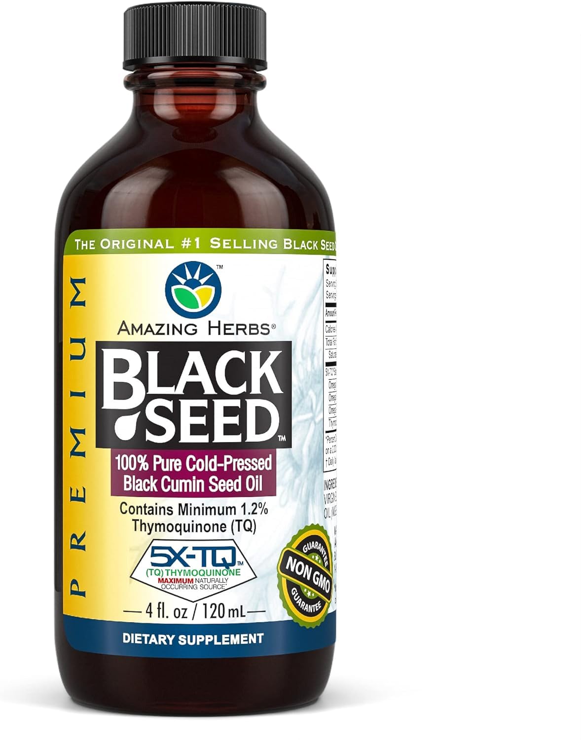 Amazing Herbs Premium Black Seed Oil - Gluten Free