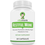 VitaMonk Melatonin-Free Sleep Aid with Magnesium, GABA, Theanine - 60 Capsules