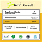 GENONE E-Gen 400 Vitamin E Capsules for Skin and Hair - 30 Capsules - image 3