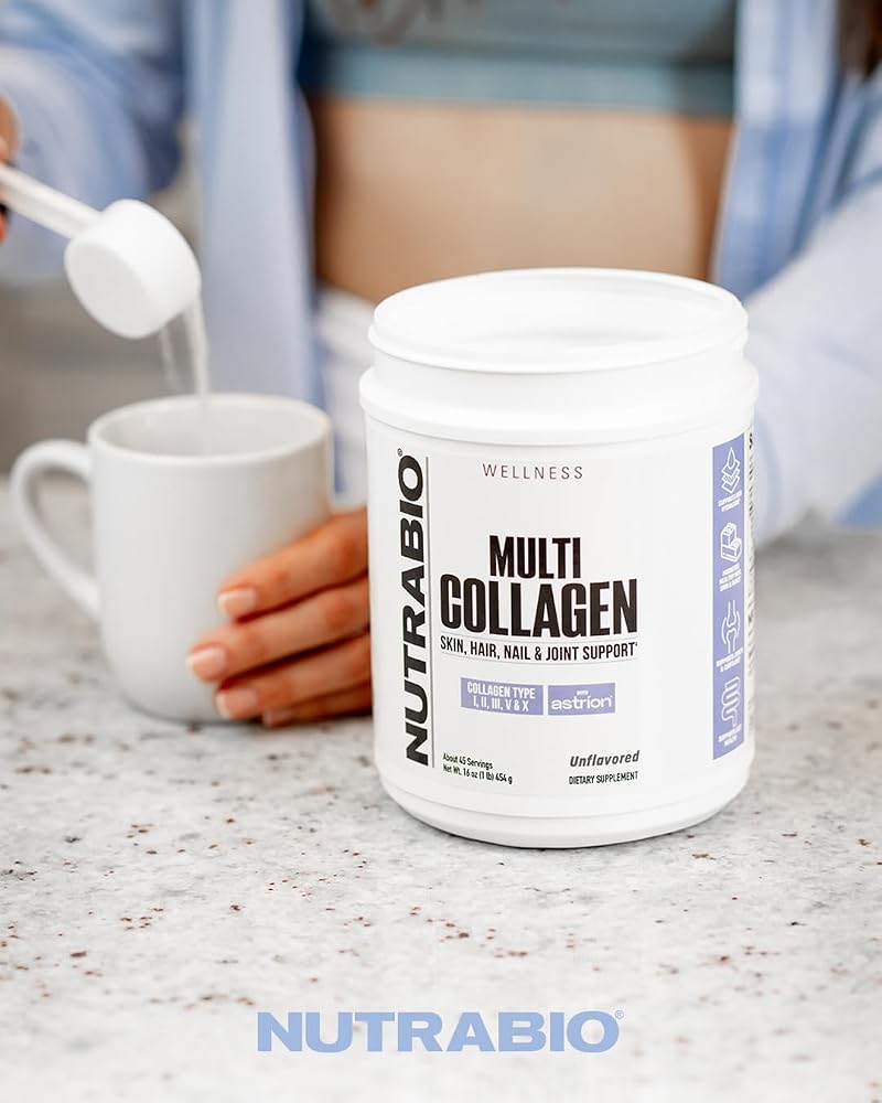 NutraBio Multi Collagen Powder- Hydrolyzed Collagen Peptides