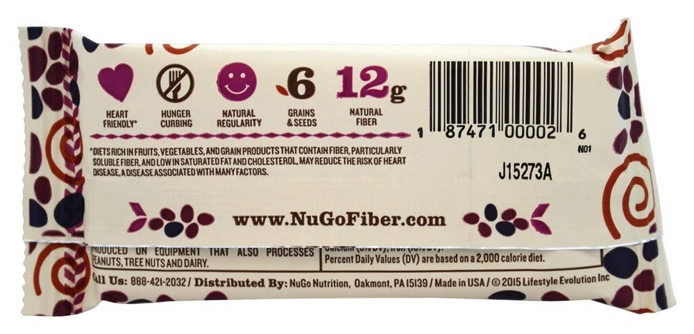 Gnu Foods NuGo Fiber d'Lish Cinnamon Raisin Bar - 16 ct - image 3