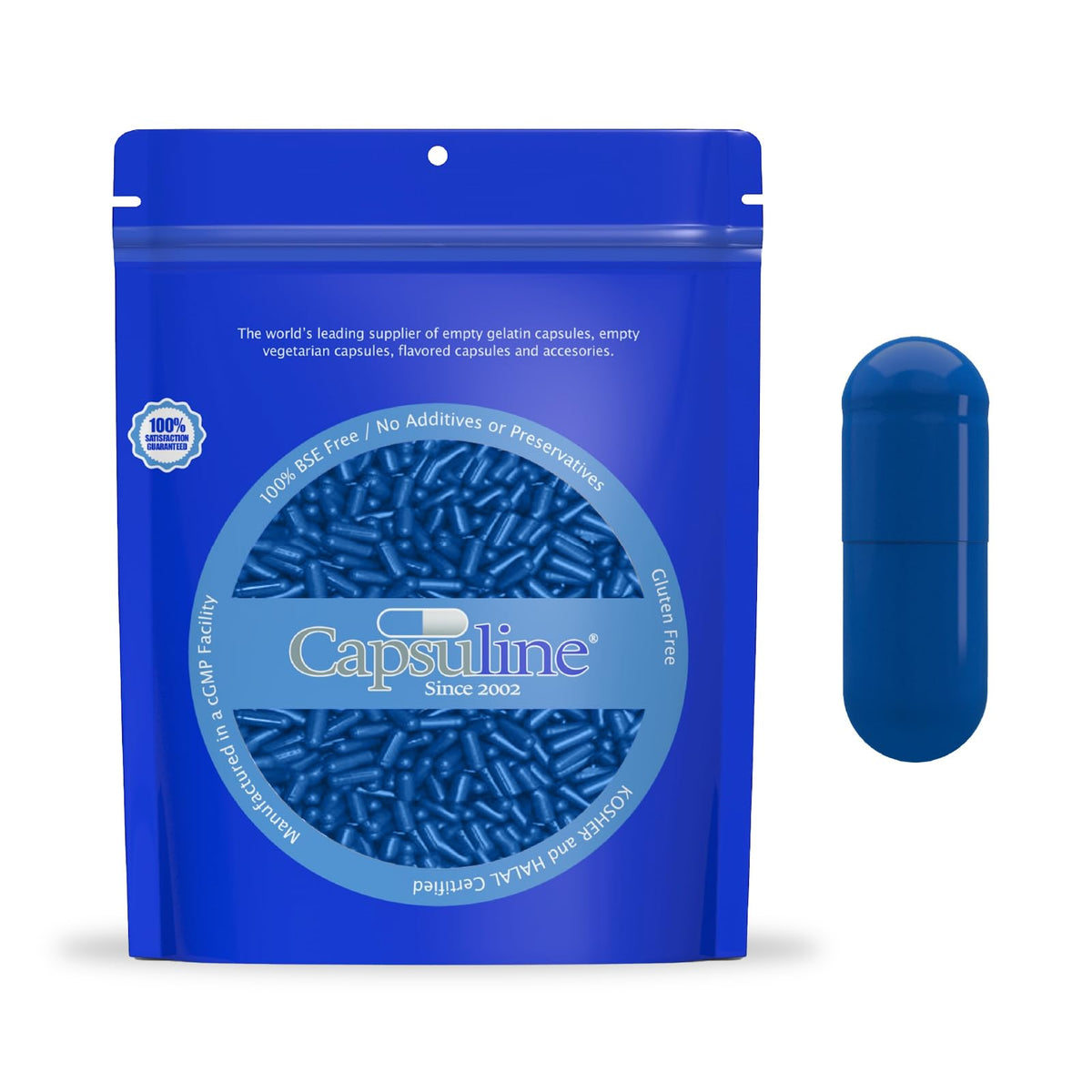 Capsuline Gelatin Capsules Size 0 with Lock Technology - 1000 Count