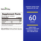 Nature's Key Melatonin 6mg Chewable Tablets for Sleep - 60 Tablets - image 7