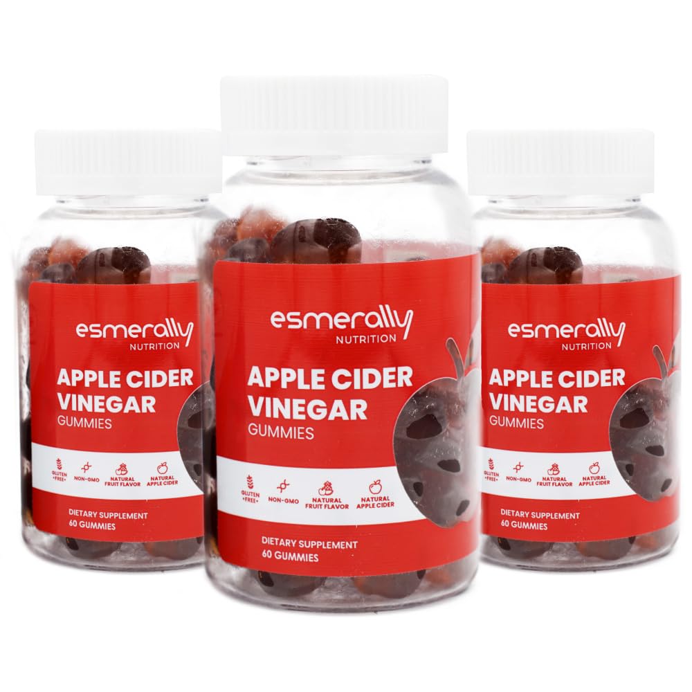 Esmerally Apple Cider Vinegar Gummies with B12 - 180 Gummies
