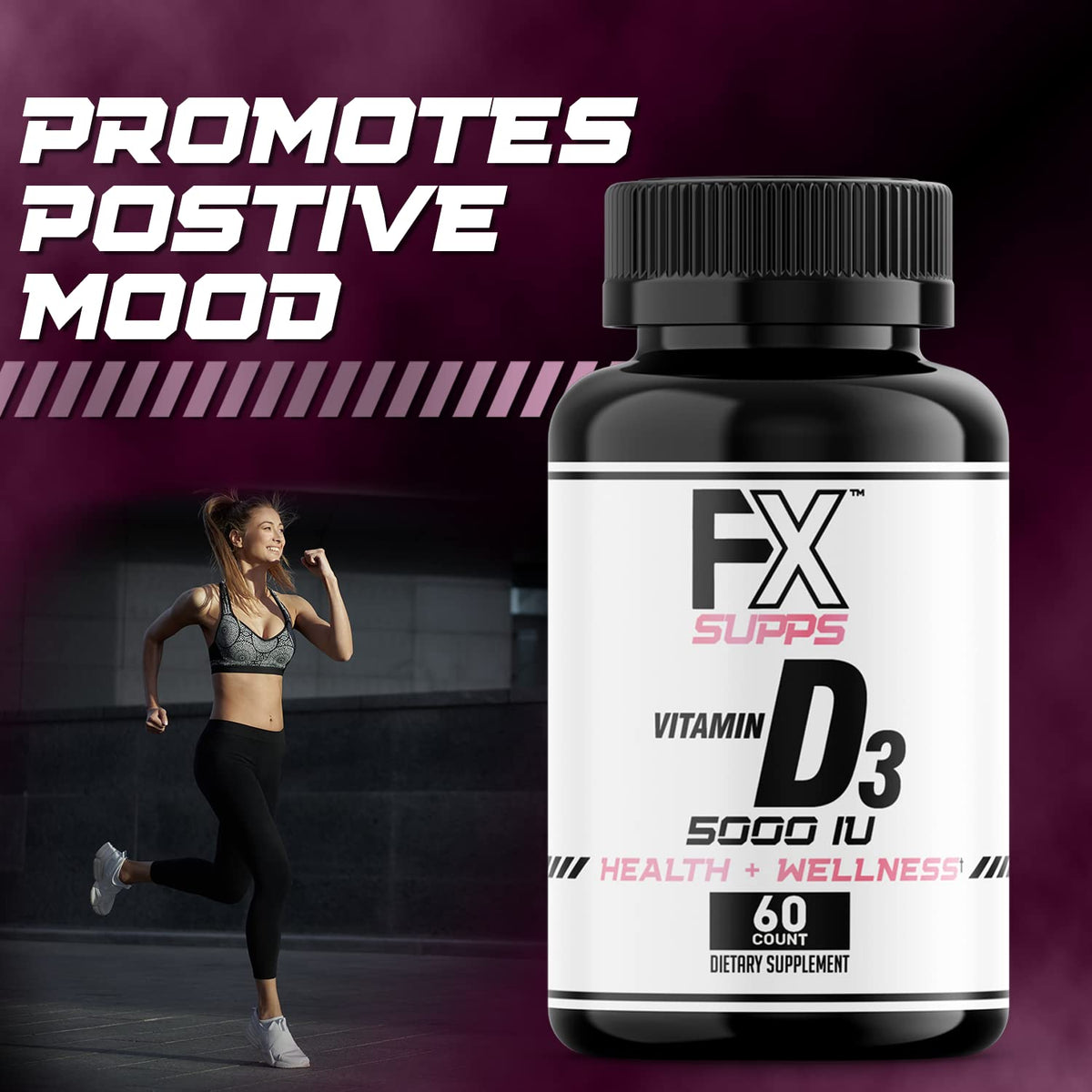 FXSUPPS Vitamin D3 5000 IU Bone & Heart Health - 60 Softgels - image 5