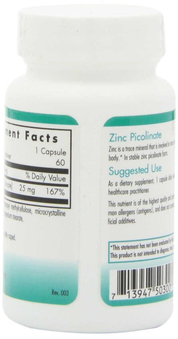 Allergy Research Group Zinc Picolinate 25 mg Immune Support - 60 Capsules - image 4