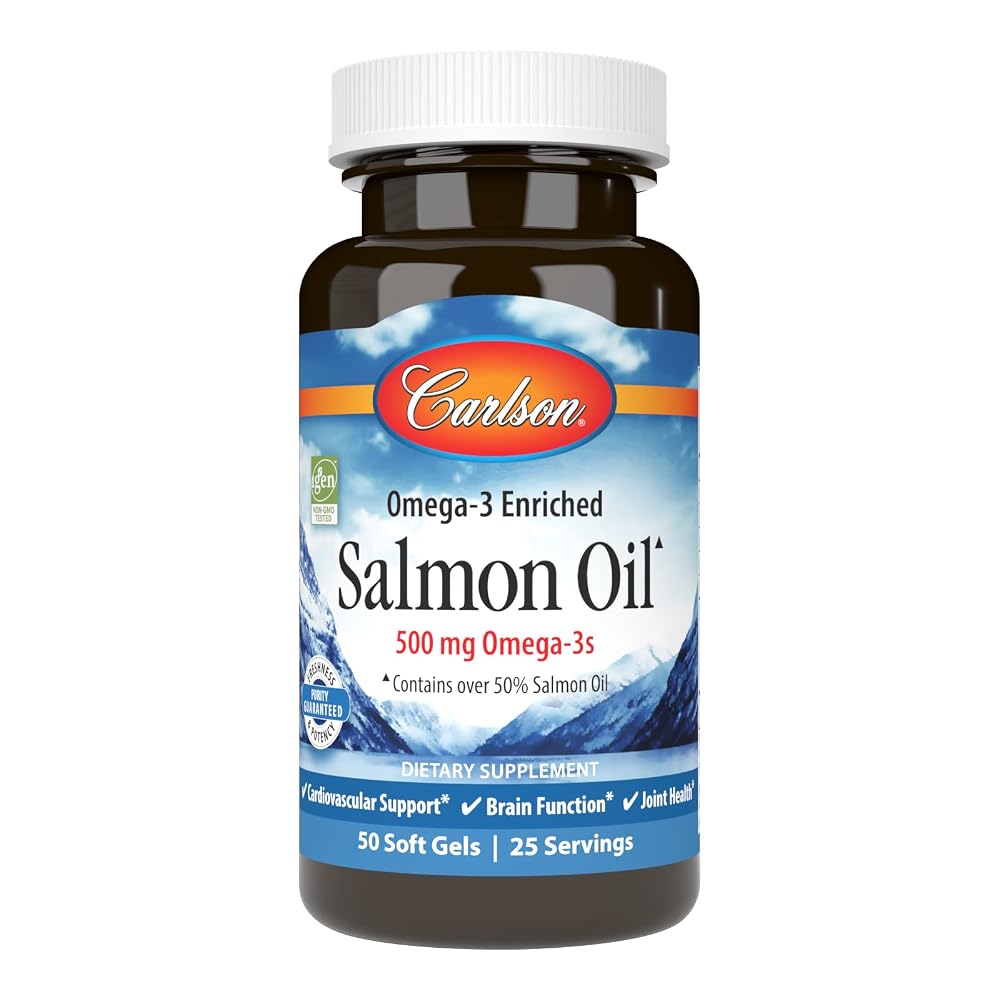 Carlson Salmon Oil Omega-3 500 mg - 50 Softgels
