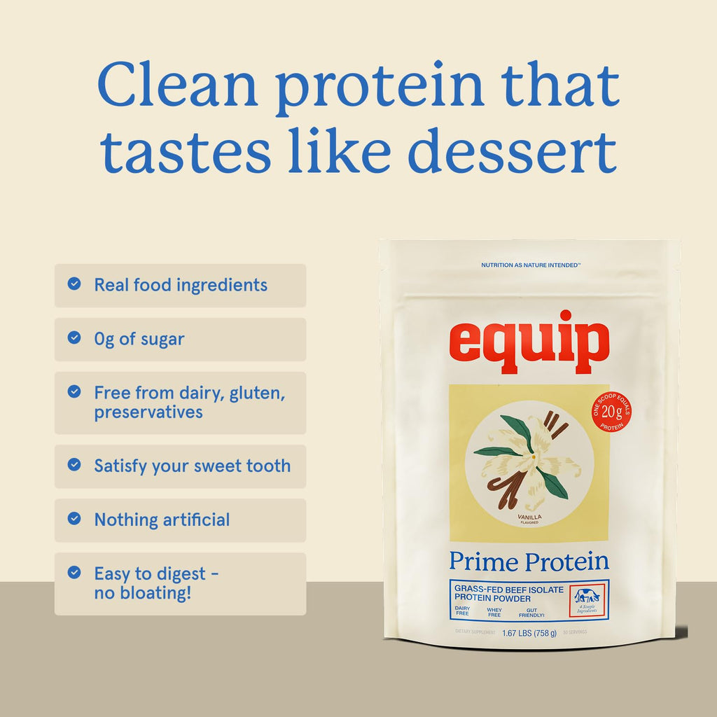 Equip Prime Protein Powder Grass Fed Beef - 30 Servings - image 4