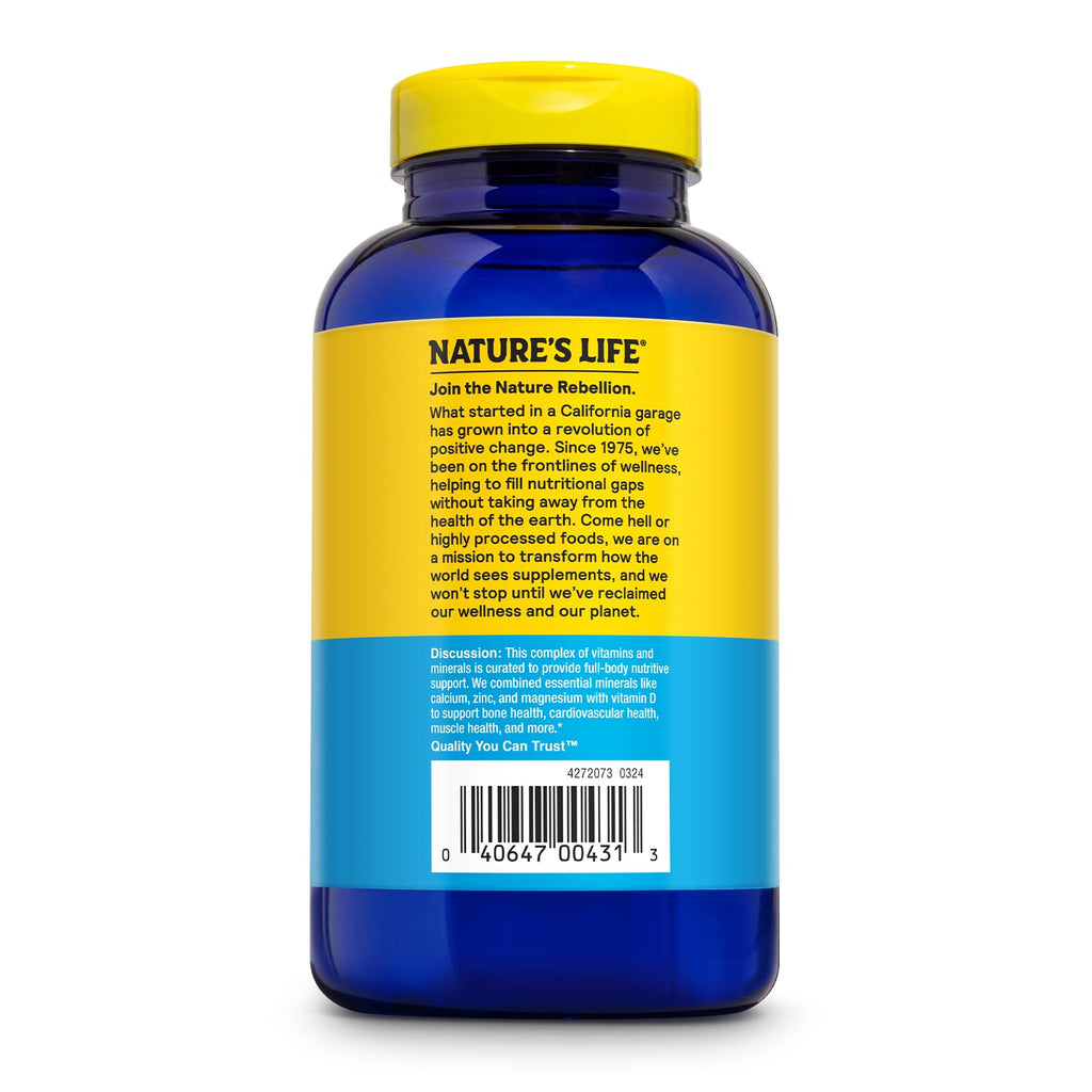 Nature's Life Cal Mag Zinc Complex - 250 Tablets - image 3