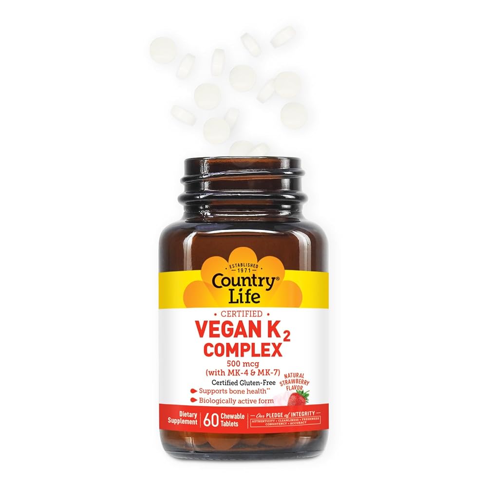 Country Life Vegan K2 Complex 500 mcg Bone Health - 60 Tablets - image 2