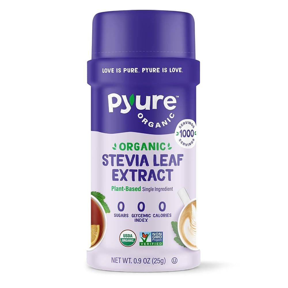 Pyure Organic Stevia Extract Powder Zero Calorie Sweetener - 1000 Servings