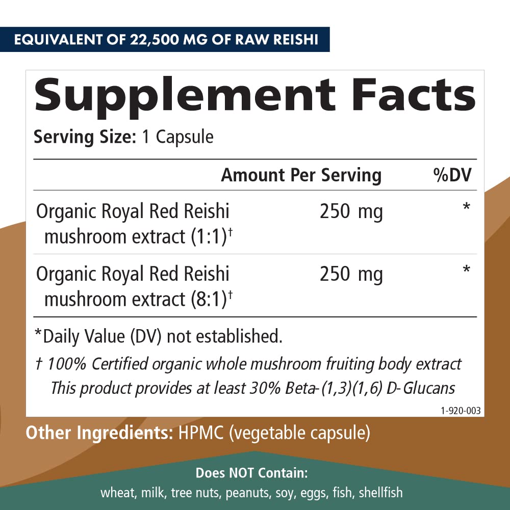 PURE ESSENCE LABS MyPure Reishi 4X Organic Mushrooms Supplement