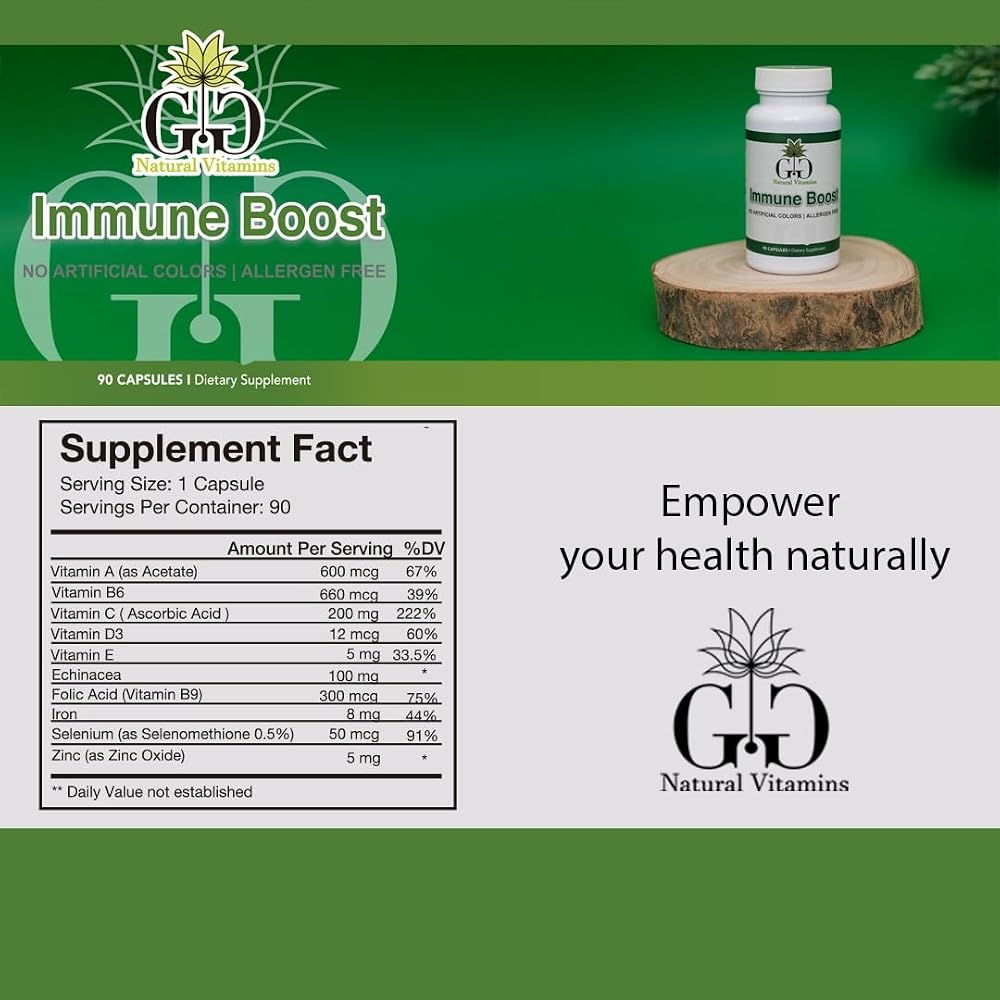 GG Natural Vitamins Immune Boost Nutritional Supplement - 90 Capsules - image 2