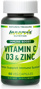 Innervis Nutrition Immune Boost Complex Vitamin C D3 Zinc