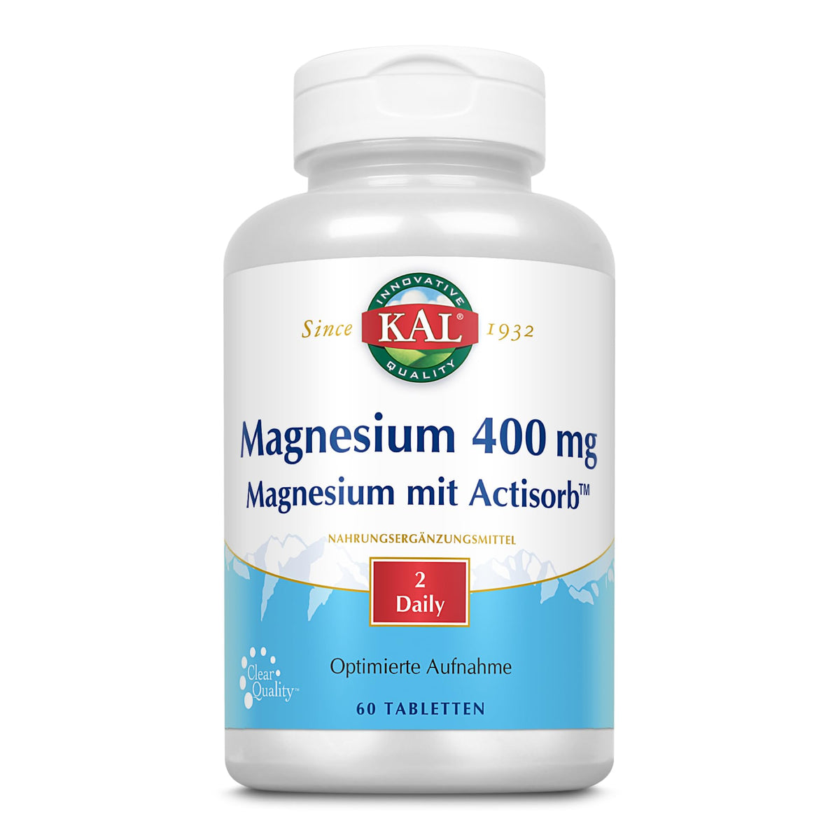 KAL Magnesium 400 mg Tablets with Actisorb - 60 Tablets