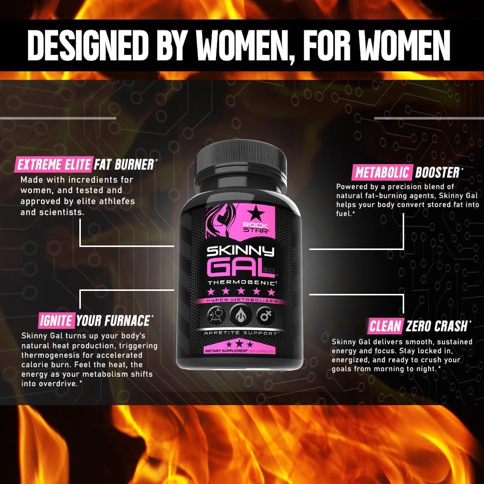 Rockstar Skinny Gal Thermogenic Fat Burner Capsules - 60 Count - image 4