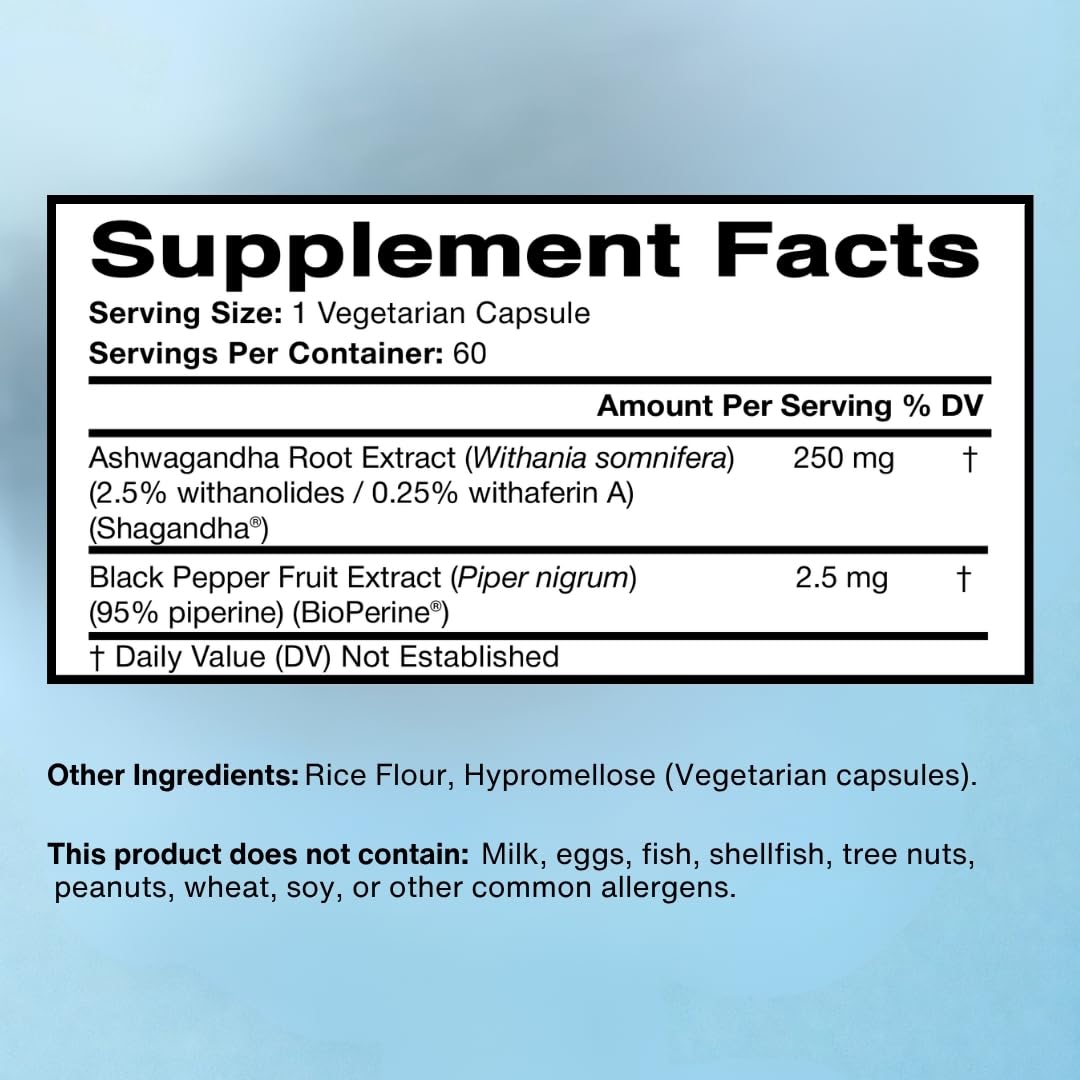 AFI Ashwagandha Root Extract 250 mg for Stress Support - 60 Capsules - image 4
