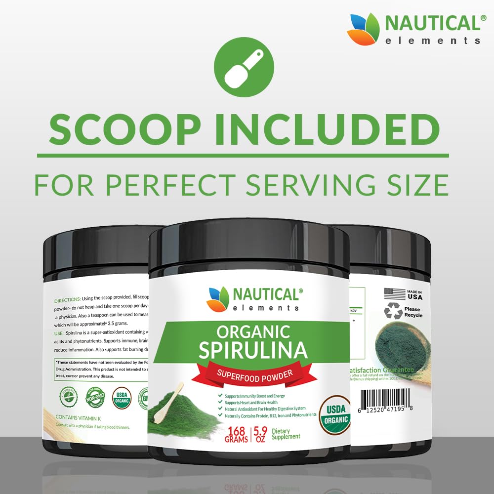 Nautical Elements Organic Spirulina Powder - 57 Servings - image 2