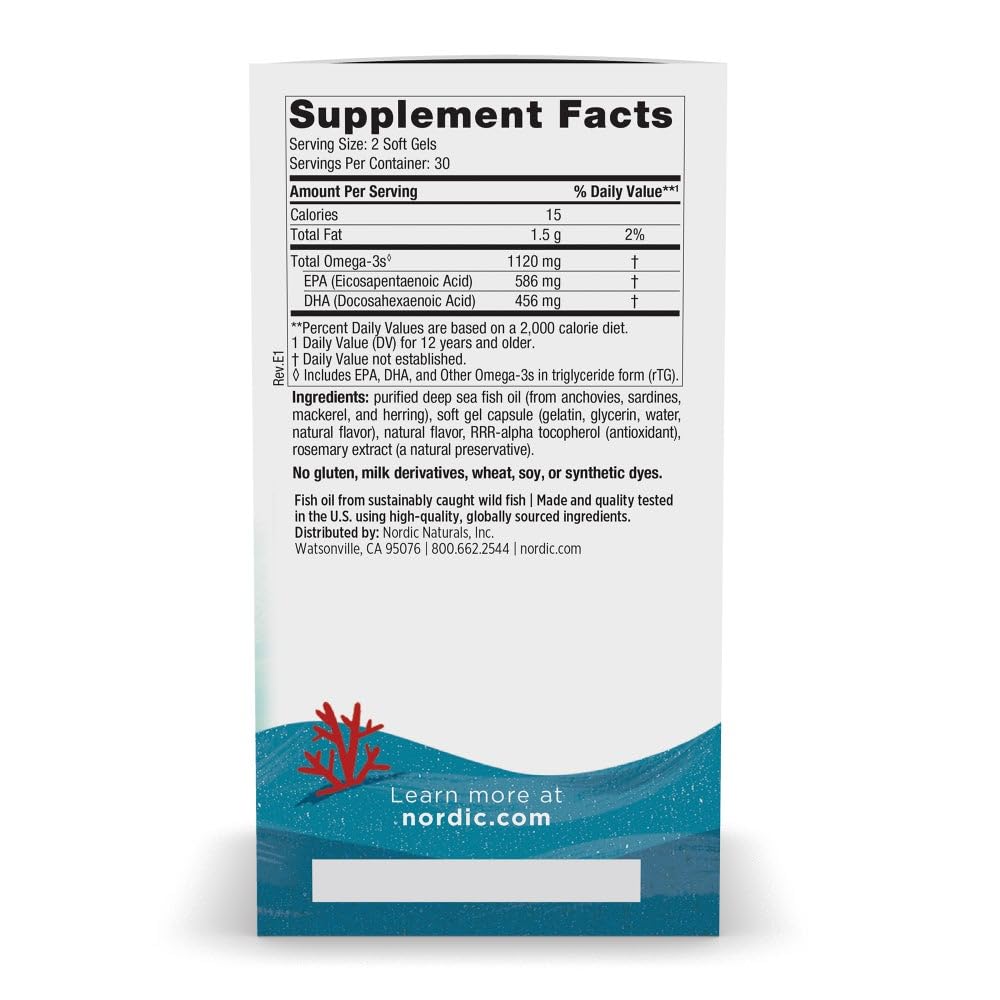 Nordic Naturals Ultimate Omega 2X Teen 1120mg EPA+DHA - 60 Softgels - image 2