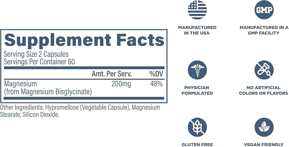 Revive MD Pure Magnesium Glycinate 200mg - 120 Vegetarian Capsules - image 2
