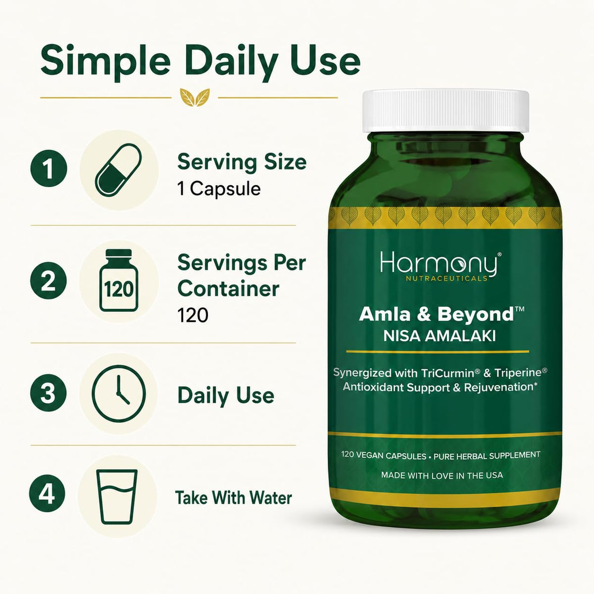 Harmony Nutraceuticals Amla & Beyond Ayurvedic Herbal Formula - image 9