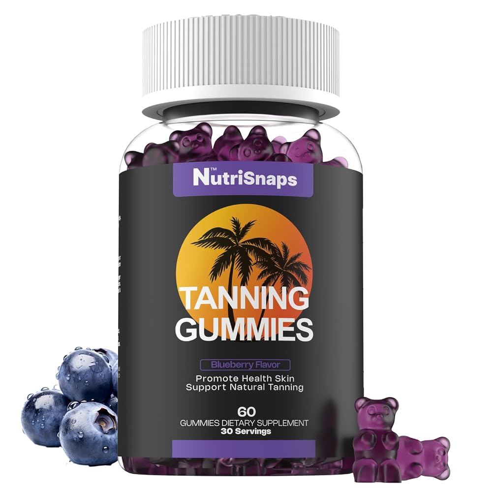 Nutrisnaps Tanning Gummies for Women & Men - 60 Count