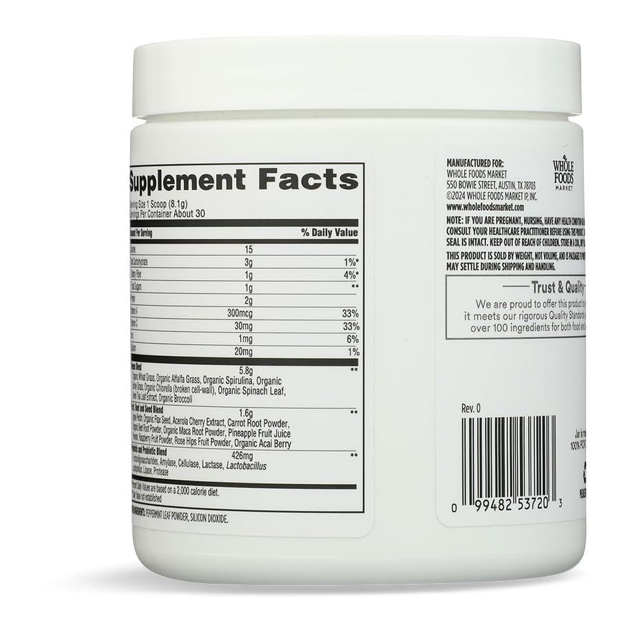 365 by Whole Foods Market Daily Greens Powder - 8.6 oz - image 2