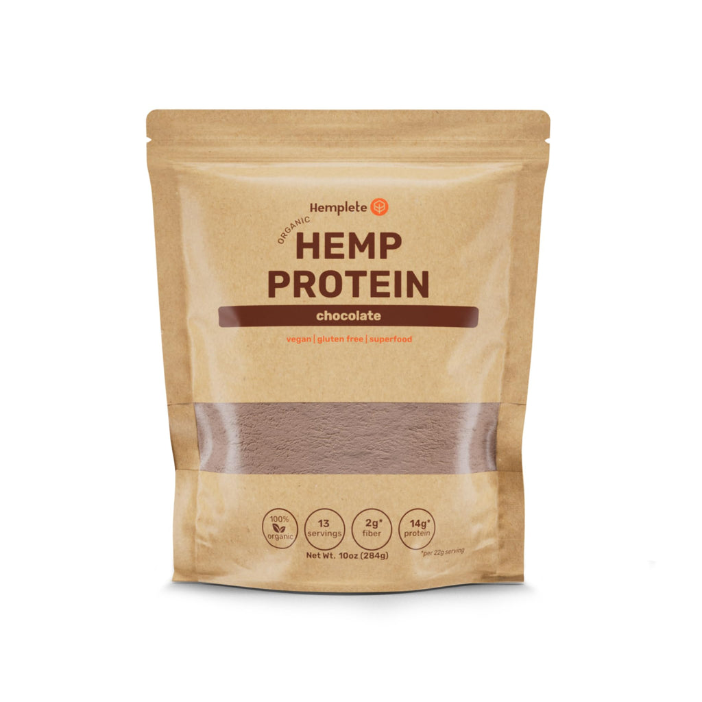 hemplete Hemp Vegan Protein Powder Chocolate - 10 Ounces