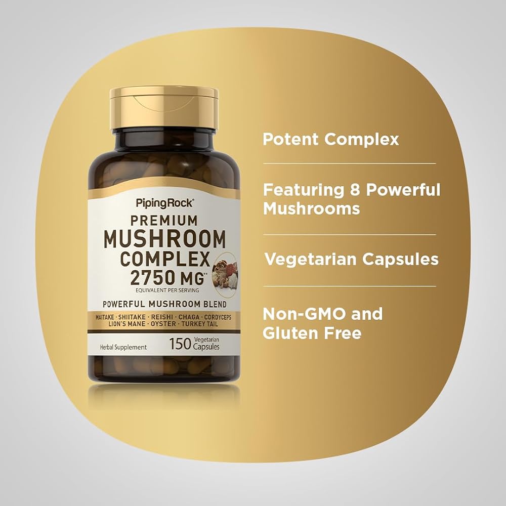 Piping Rock Mushroom Complex 8 Mushrooms - 150 Capsules - image 4