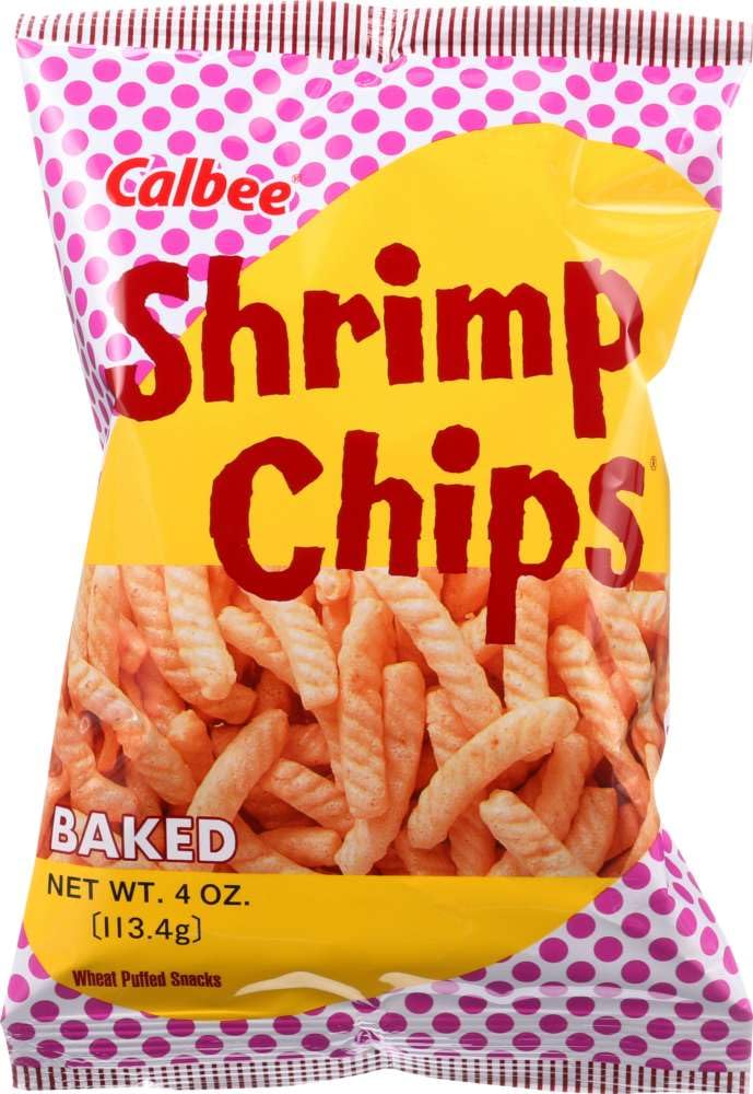Calbee Shrimp Flavored Baked Chips - 4 oz (Pack of 2)