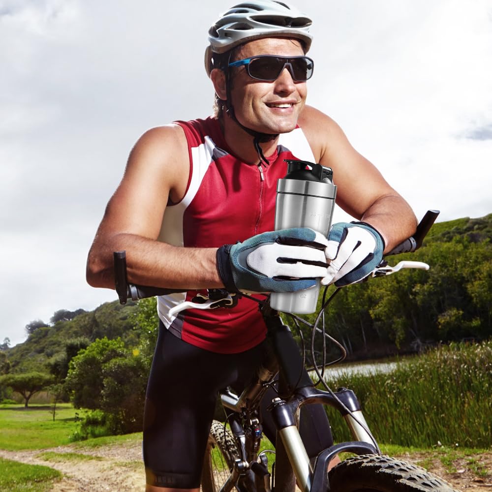 AVCXEC 750ml Stainless Steel Protein Shaker Bottle with Mixball - image 6
