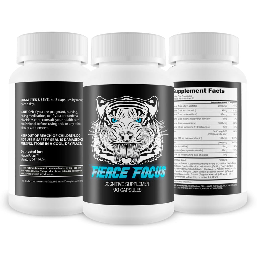 Fierce Focus Natural Brain Function Support - 90 Capsules - image 4