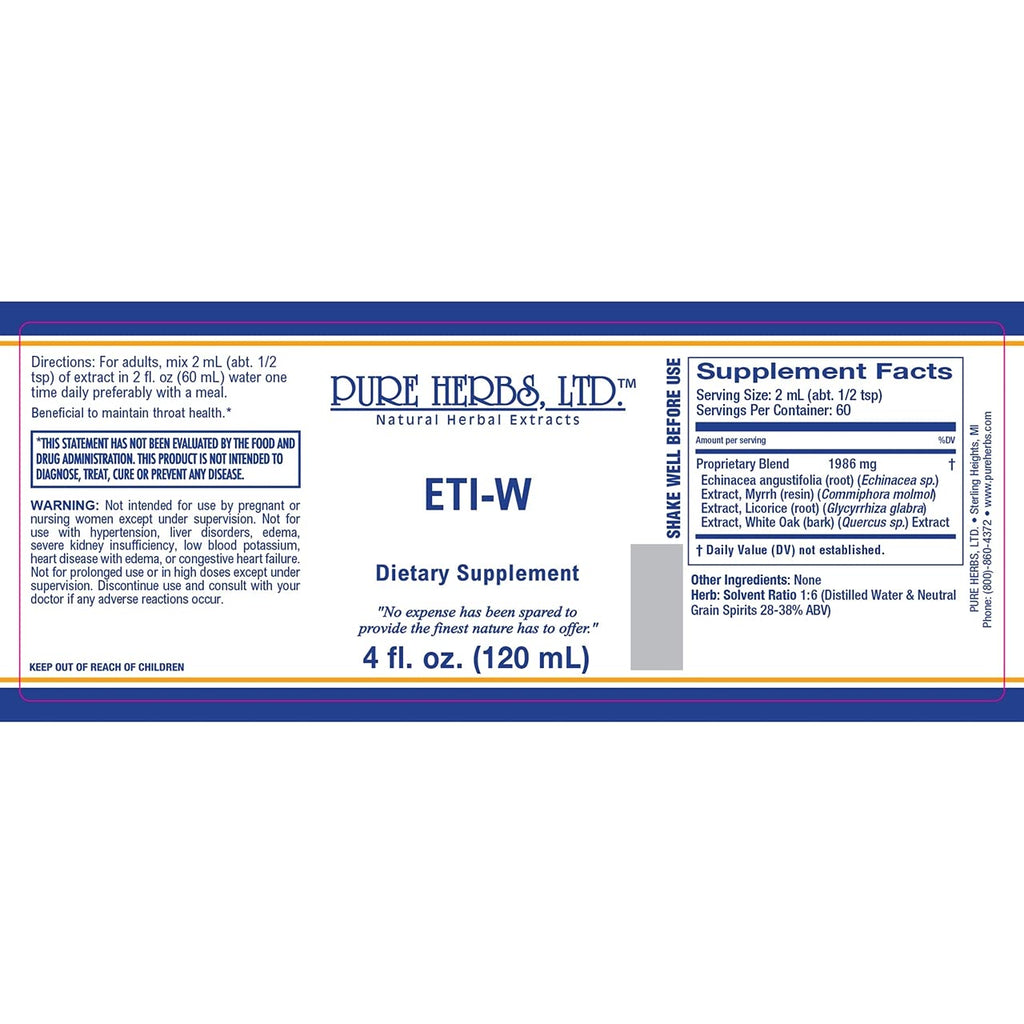 ORGMAX Pure Herbs ETI-W Echinacea Liquid - 4 Fl Oz - image 2