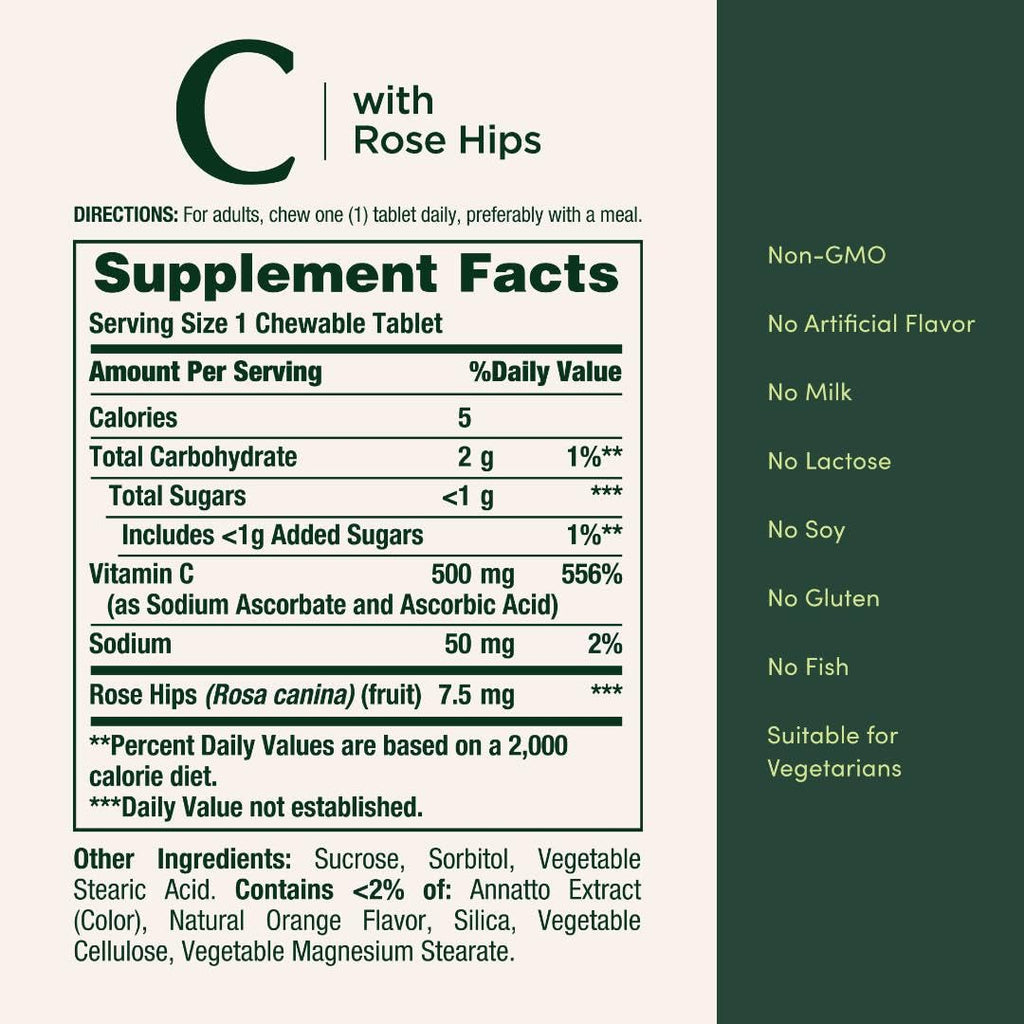 Nature's Bounty Vitamin C 500 mg Immune Support - 90 Tablets - image 5
