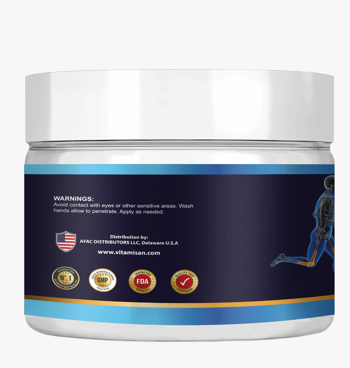 VITAMISAN Premium Organic Glucosamine & Chondroitin Cream with MSM - 4 oz - image 3