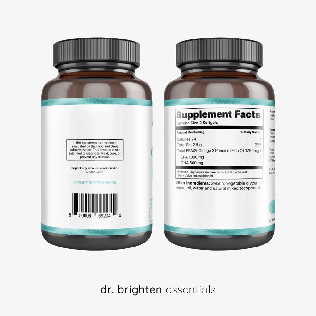 Dr. Brighten Omega Plus 1500 mg EPA/DHA Fish Oil - 60 Softgels - image 2