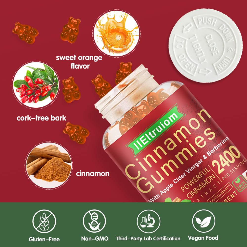 IIEltruiom Ceylon Cinnamon Gummies (2,400mg/Serving)